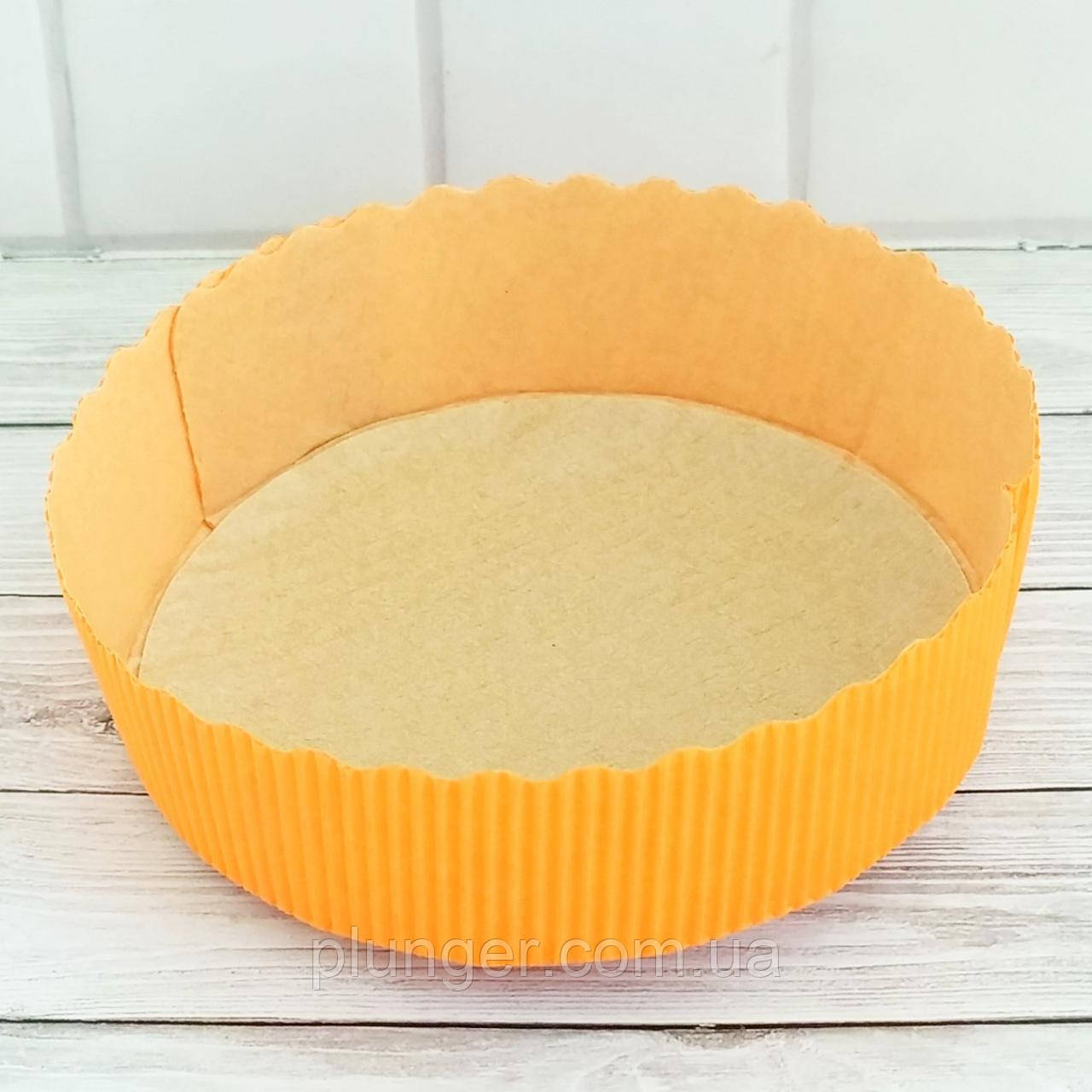 Форма паперова гофрована 100*30 мм Помаранчевий, фото 1