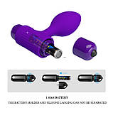 Анальний корок Pretty Love Vibra Butt Plug Purple, фото 8
