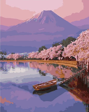 Картина по номерам "Розовый закат" 40*50 см  картина для рисования Номерные раскраски Полный Набор, фото 2