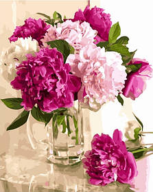 Картина по номерам "Очаровательные пионы" 40*50 см  картина для рисования