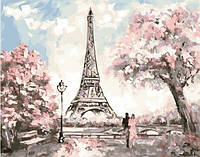 Картина по номерам "Весна в Париже" 40*50 см картина для рисования Номерные раскраски Полный Набор