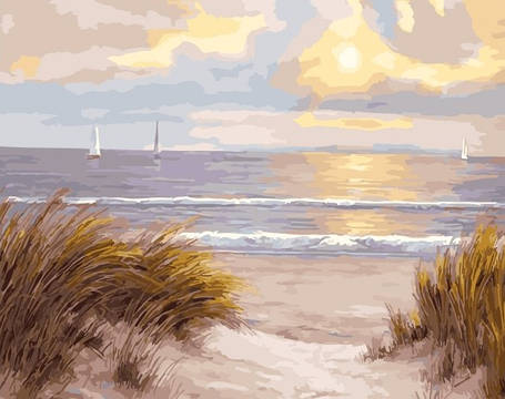 Картина по номерам "Морской пейзаж" 40*50 см картина для рисования, фото 2