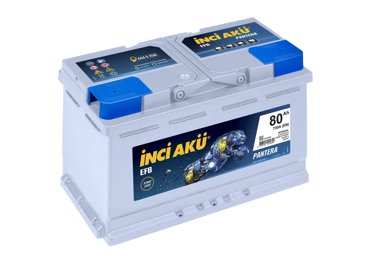 Акумулятор Inci Aku Nanogold Start-Stop EFB 80Ah/730A R+ Автомобільний L4 080 073 013 АКБ Туреччина НДС
