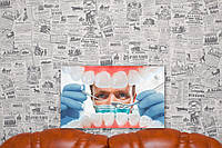 Стоматология. Стоматолог. Дантист. 30х50 см. Картина на холсте.