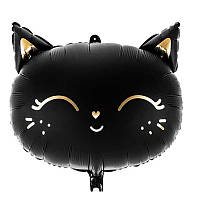 Воздушный шарик фольгированный Черный кот 48*36см 13709