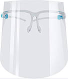Захисний прозорий екран щиток з окулярами Face Shield glasses для обличчя, фото 3