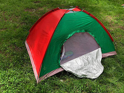 Палатка туристична 2 х 1,5 м bsest 5 червоно-зелена
