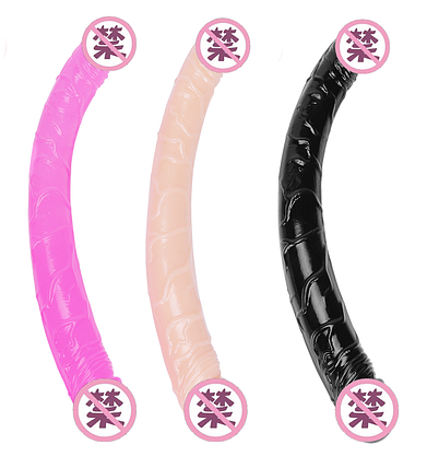 Подвійний фаллоімітатор Double Elastic Penis двосторонній фалос вагінальний анальний, фото 1