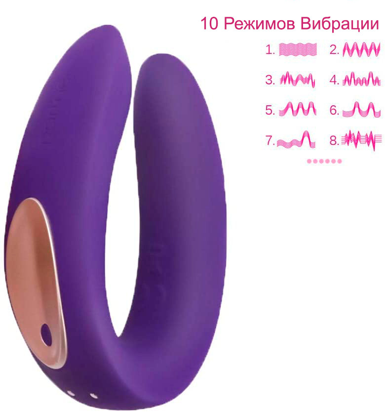 Вібратор для пари Partner Подвійний стимулятор статевого члена, клітора і точки G для пар на Акумуляторі