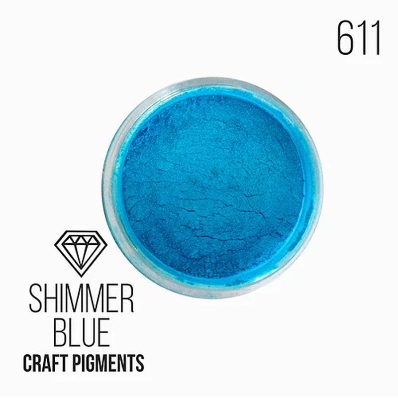Пігмент перламутр "shimmer blue", для смоли, Крафтсмен. Уп. 10 мл