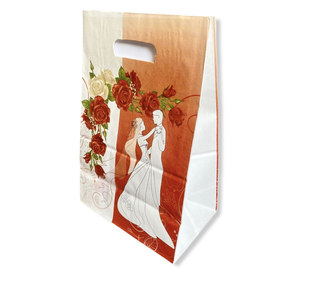 Весільний паперовий пакет для караєвого торта шишки Червоний