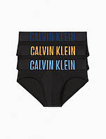 НАБОР 3шт Мужские трусы CALVIN KLEIN Intense Power Cotton 3-Pack Hip Brief ОРИГИНАЛ (Размер S) черные