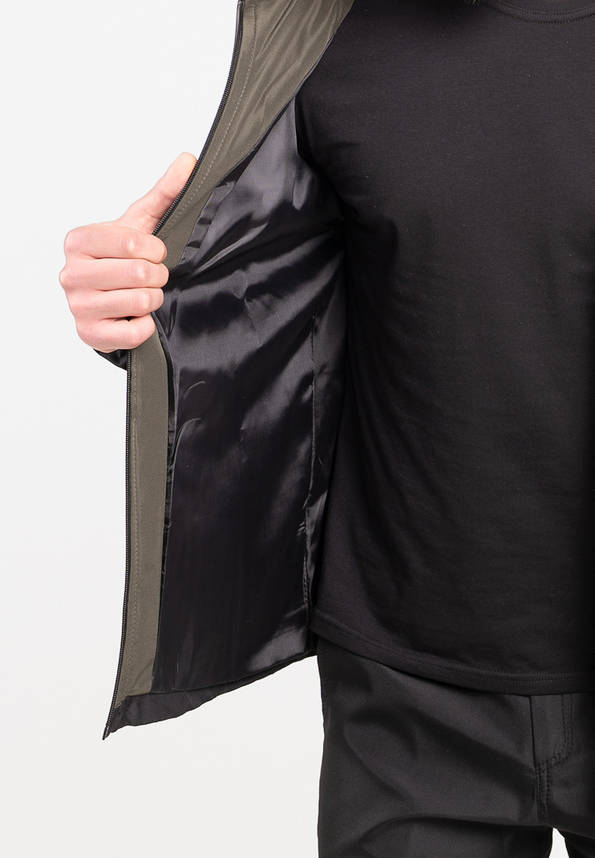 Чоловіча весняна куртка хакі-чорна Intruder "SoftShell Light", фото 2