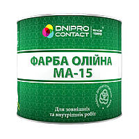 Краска масляная МА-15 Бежевая Dnipro-Contact 1 л 2.5, Белый