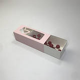 Коробка для макаронс, 140*55*45 мм, з вікном "метелик", пудра, фото 3