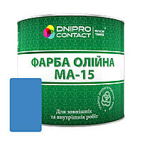 Краска масляная МА-15 Бежевая Dnipro-Contact 1 л 1, Голубой