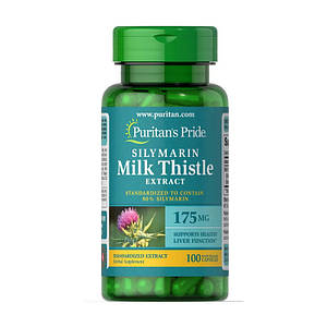 Расторопша пятнистая, Силимарин Puritan's Pride Silymarin Milk Thistle Extract 175 mg 100 caps