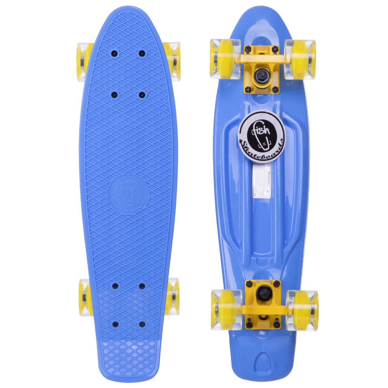 Пенні борд Penny Board круїзер пластиковий зі світними колесами 22" FISH SK-405-10