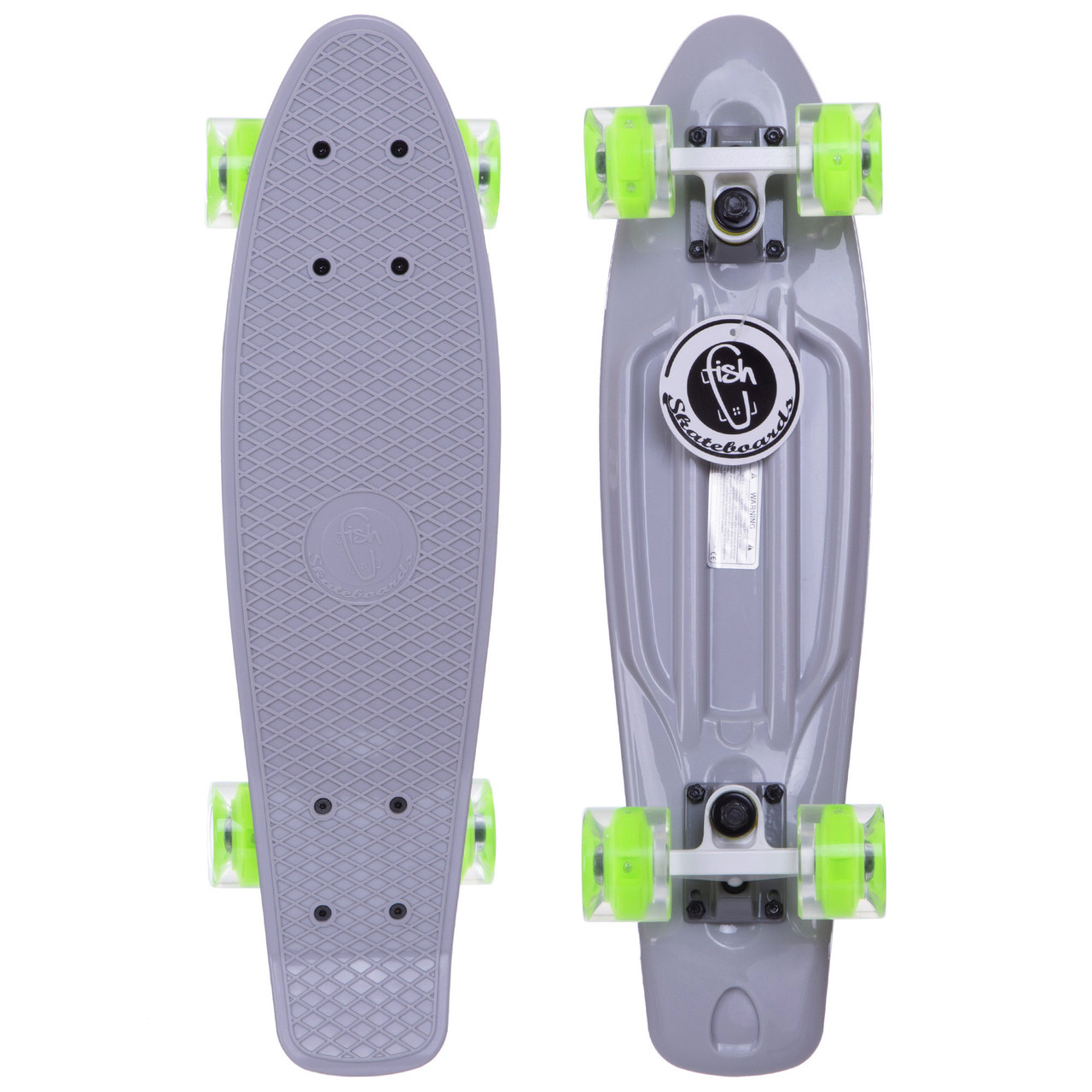 Пенні борд Penny Board круїзер пластиковий зі світними колесами 22" FISH SK-405-12