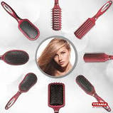 Щітка для волосся кругла червона TITANIA art.1639, фото 2