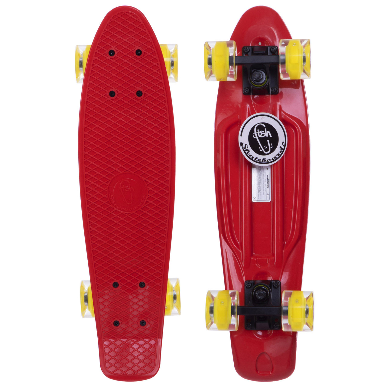 Пенні борд Penny Board круїзер пластиковий зі світними колесами 22" FISH SK-405-15