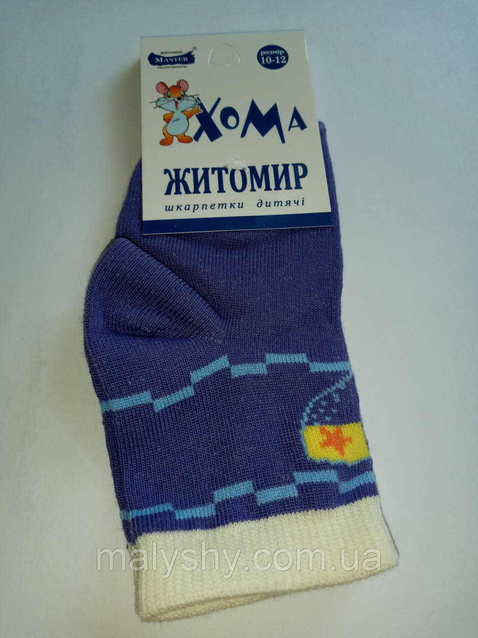 Дитячі демісезонні шкарпетки ХОМА ЖИТОМИР р. 10-12 ГЕРБ - фіолетовий / шкарпетки весна-осінь
