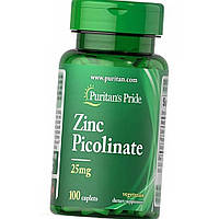 Цинк Puritan's Pride Zinc Picolinate 25 mg 100 таблеток