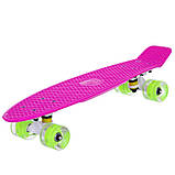 Пенні борд Penny Board круїзер пластиковий зі світними колесами 22" FISH SK-405-5, фото 2