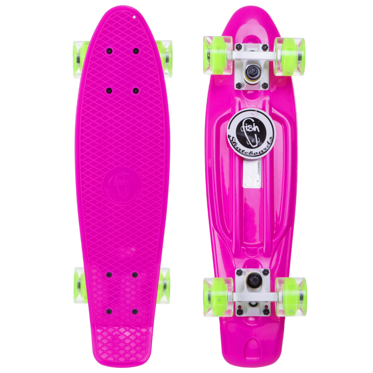 Пенні борд Penny Board круїзер пластиковий зі світними колесами 22" FISH SK-405-5