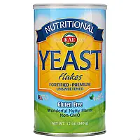 KAL, Пищевые дрожжи в хлопьях, несладкие, Yeast Flakes, 340 г