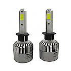 S2 Лампа світлодіодна цоколь H1 (к-кт 2 шт) 12/24V, 36W, 4000Lm + вентилятор (авиац. алюмін. профілю.), фото 3