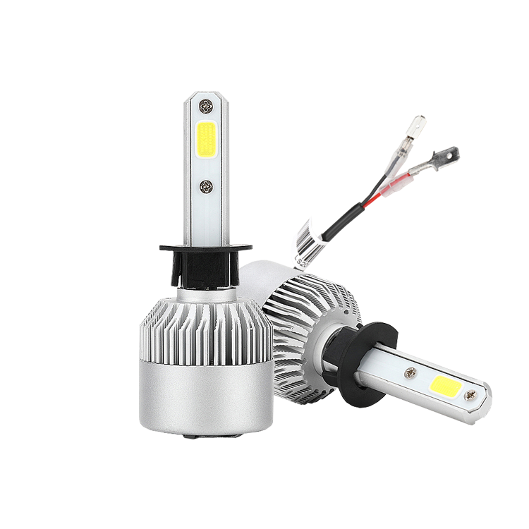 S2 Лампа світлодіодна цоколь H1 (к-кт 2 шт) 12/24V, 36W, 4000Lm + вентилятор (авиац. алюмін. профілю.), фото 1