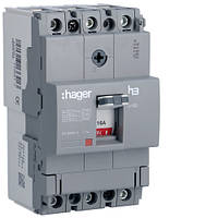 Автоматический выключатель Hager x160 100A 3p 18kA TM F/F HDA100L