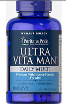 Вітаміни і мінерали для чоловіків Puritan's Pride Ultra Vita Man Time Release 180 таб, фото 4
