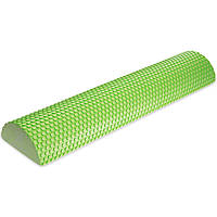Массажный ролик полуцилиндр для рук и ног роллер Roller Zelart 2571 Green размер 60 см