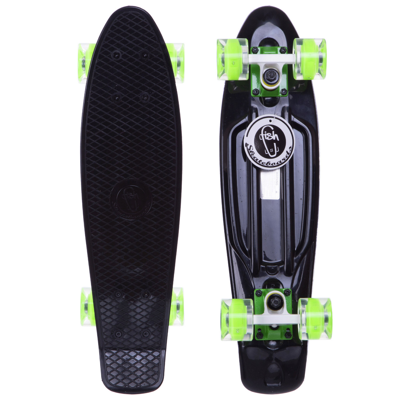 Пенні борд Penny Board круїзер пластиковий зі світними колесами 22" FISH SK-405-7