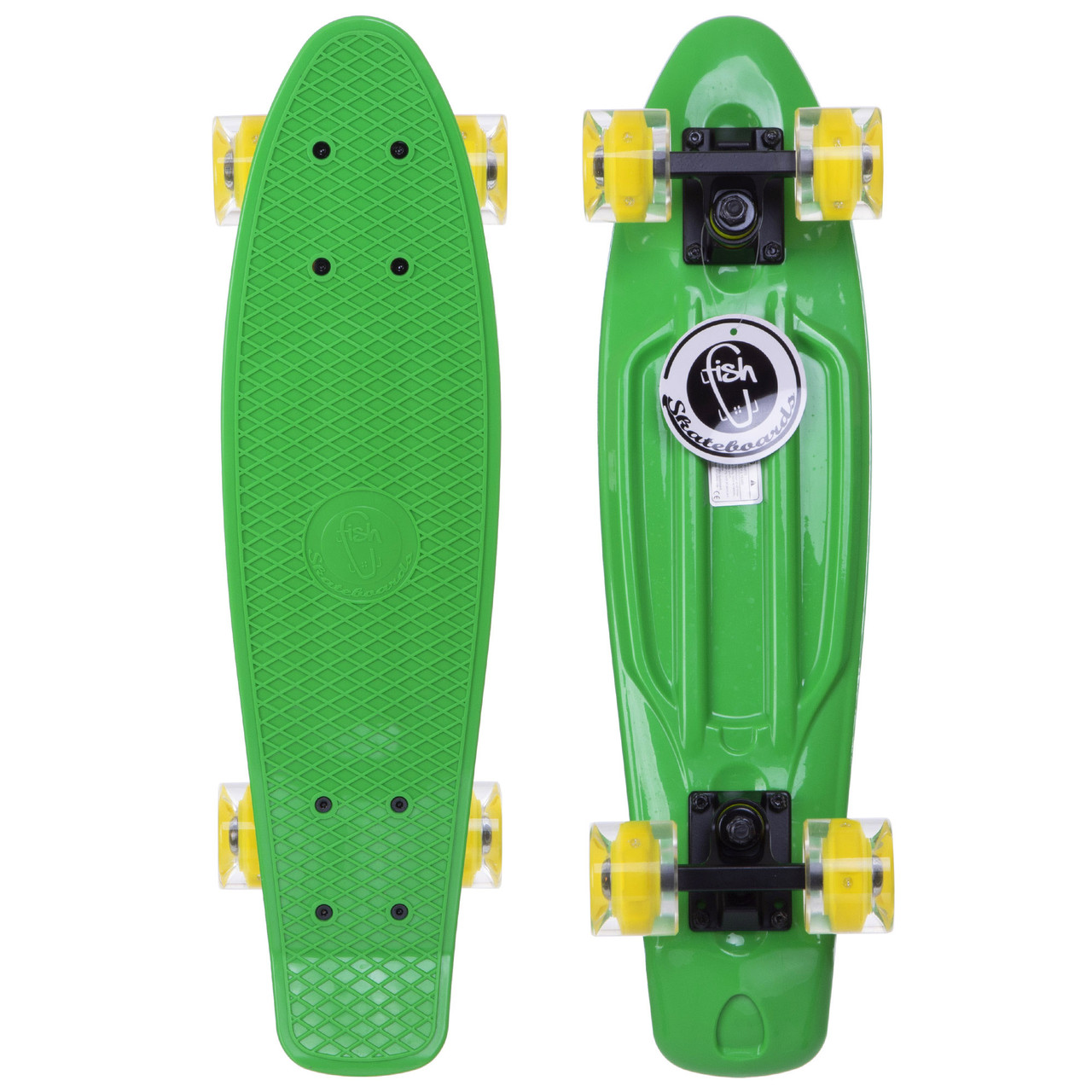 Пенні борд Penny Board круїзер пластиковий зі світними колесами 22" FISH SK-405-8