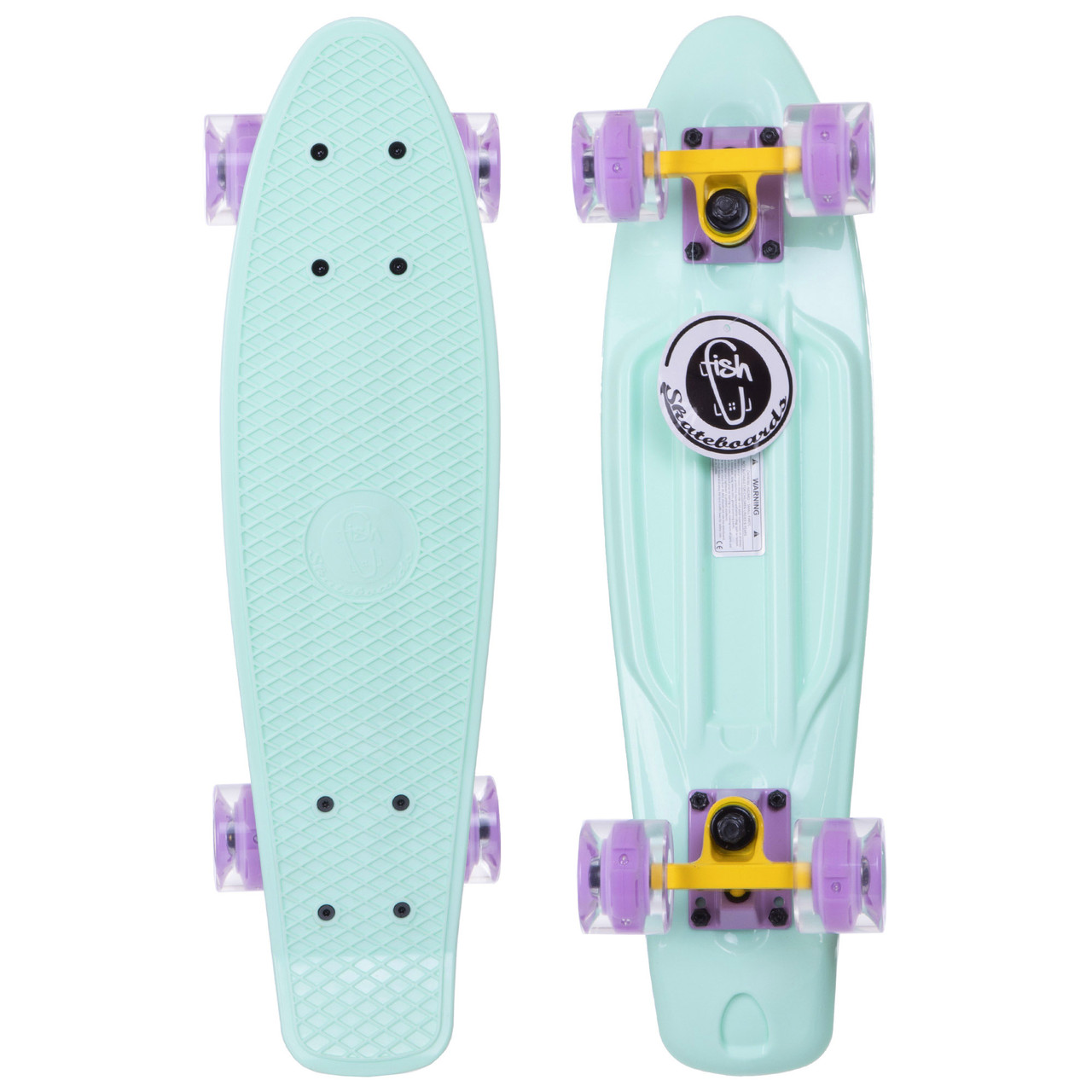 Пенні борд Penny Board круїзер пластиковий зі світними колесами 22" FISH SK-405-9