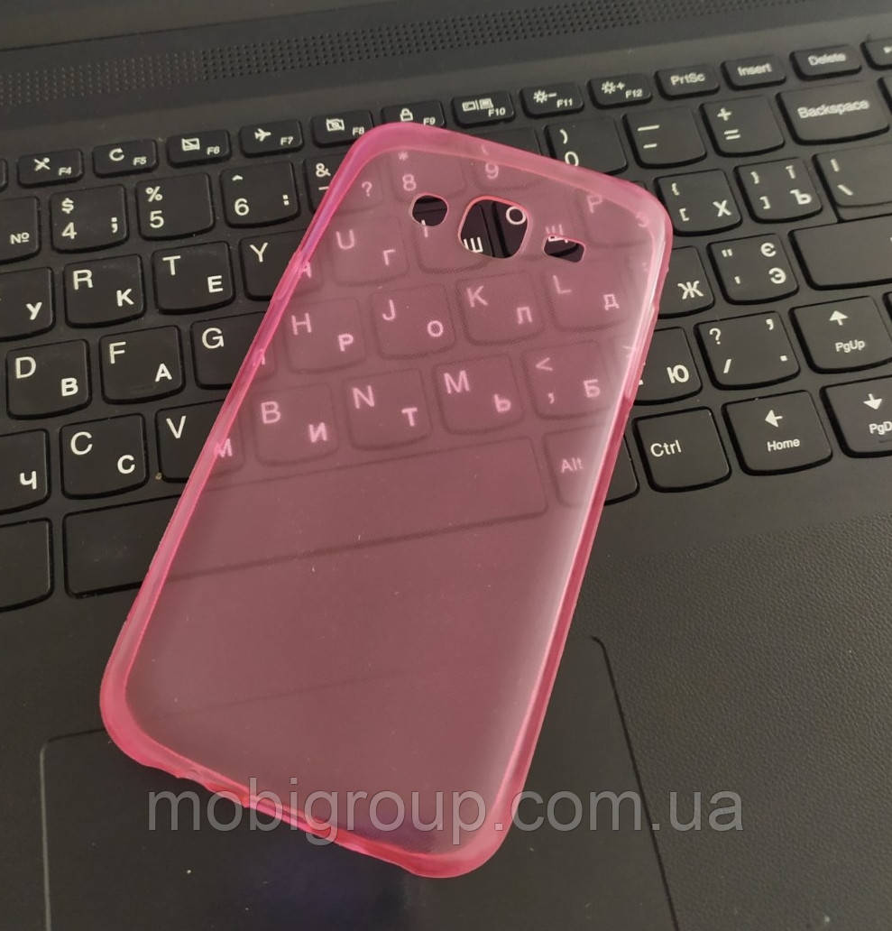 Чохол силіконовий прозорий для Samsung J5 (2016), 0.5 mm, Рожевий