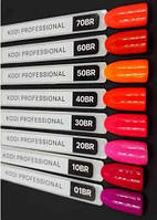 Гель-лак Kodi Professional 50BR, Неоновий червоний, емаль