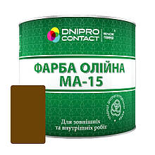 Фарба олійна Dnipro-Contact (МА-15) Коричневий глянець 2,5 л
