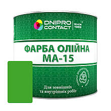 Фарба олійна Dnipro-Contact (МА-15) Світло-зелений глянець 1 л
