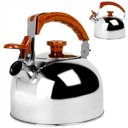 Чайник зі свистком з нержавіючої сталі 2,5 л, фото 1