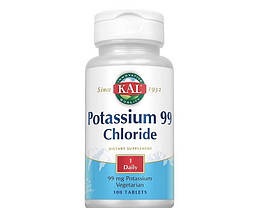 Калій KAL Potassium 99 Chloride 100 tab, фото 3
