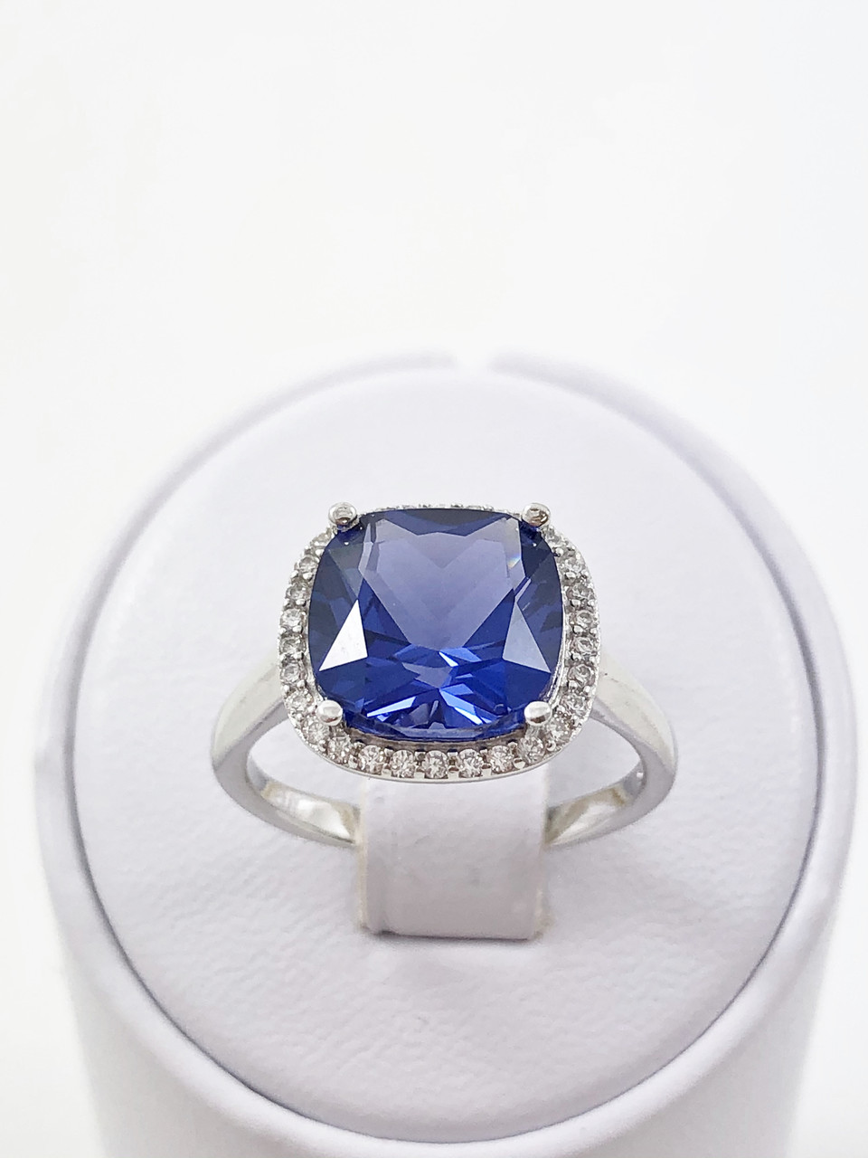 Каблучка срібна з танзанітом 17 розмір Т2700/м-тз, фото 1