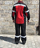 Одяг — робочий комплект штанів і куртка зі світлом відбивачі, фото 2