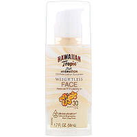 Солнцезащитный лосьон для лица без масел, SPF 30,Hawaiian Tropic, Silk Hydration, Weightless Face,