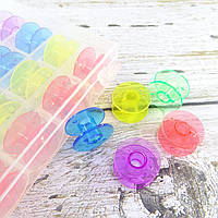 Органайзер — бокс пластиковий для шпуля на 36 шт (36 шпуль у комплекті, асорті) (6206)