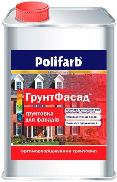 Професійна ґрунтовка для фасадів та інтер'єрів Polifarb Premium-Line Ґрунтфасад 14 кг Прозора
