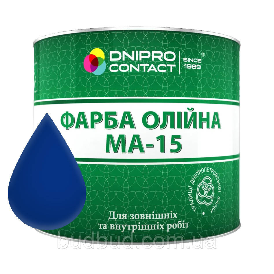 Фарба масляна МА-15 Dnipro-Contact 1 л, Синій